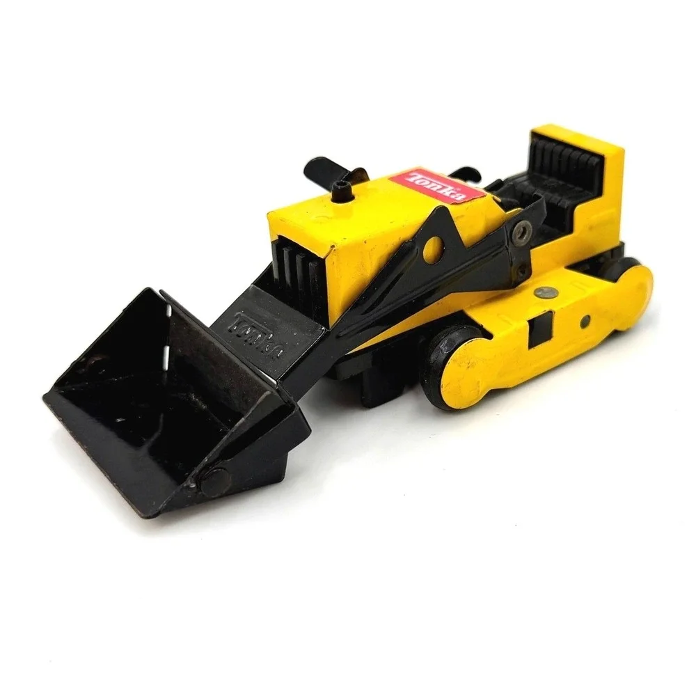 Vintage 1970-73 Tonka Pressed Steel Mini Front Loader - missing a tread (track)‎